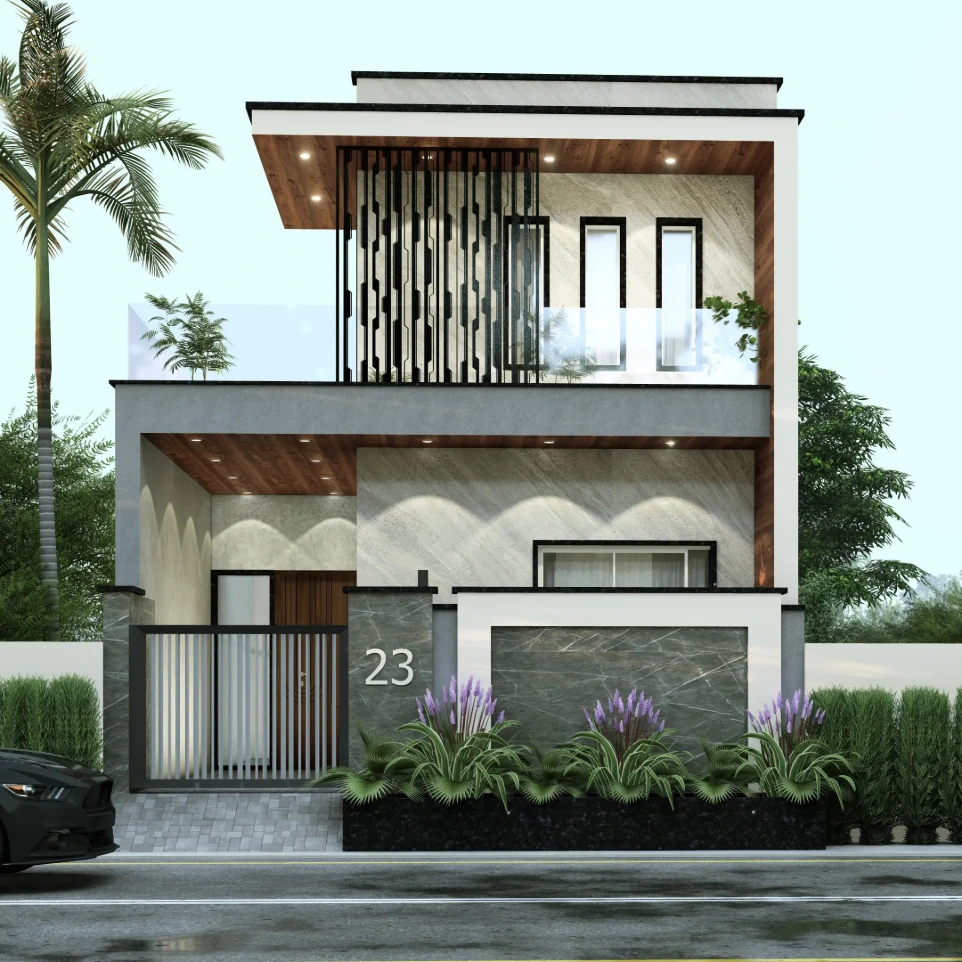 Elevation Single floor Modern