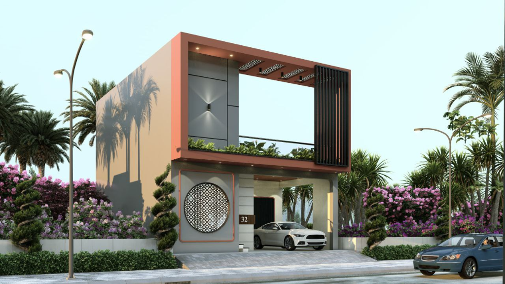 Elevation Single floor Modern