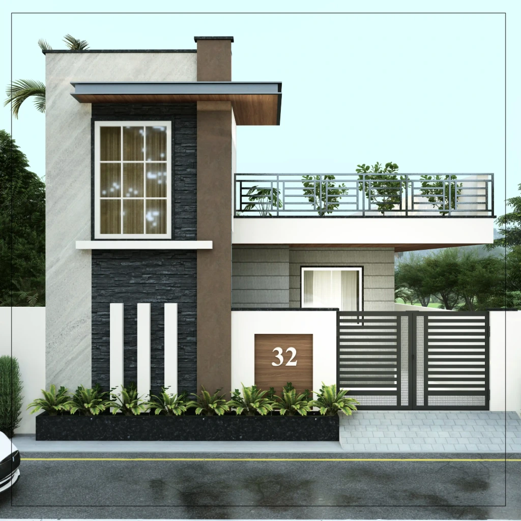 Elevation Single floor Modern