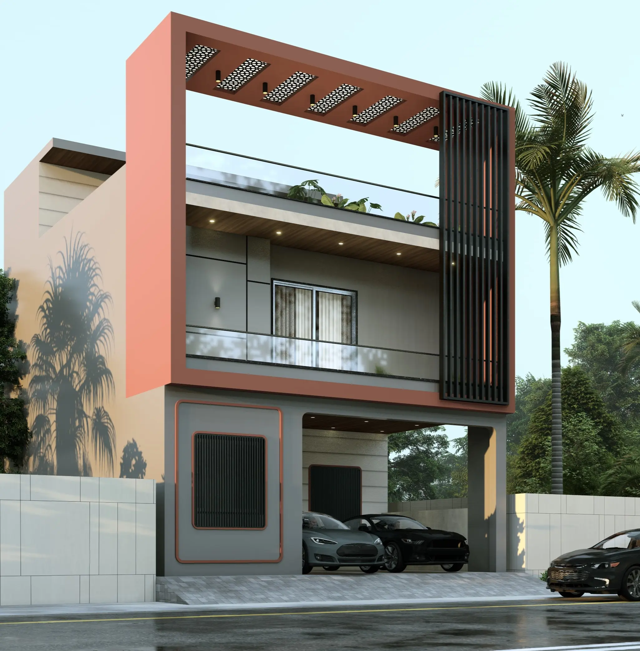 Roy - dUPLEX Fron Elevation Double floor Modern