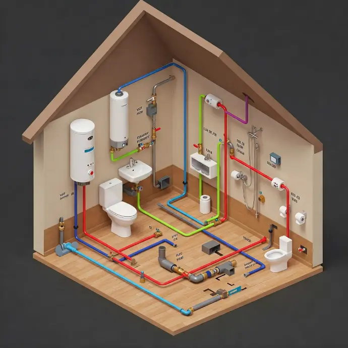 Plumbing floor plan